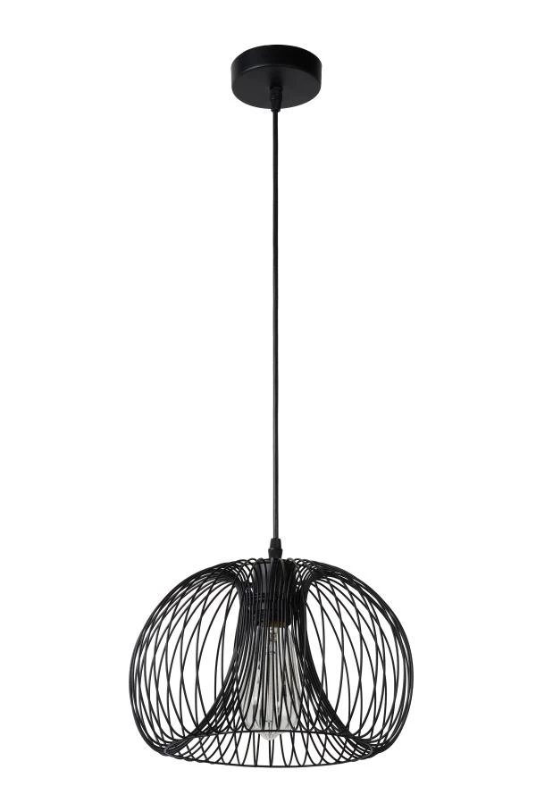 Lucide VINTI - Suspension - Ø 30 cm - 1xE27 - Noir - éteint